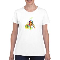 Musica in Cuffia t-shirt personalizzata donna digitalshirt bianco