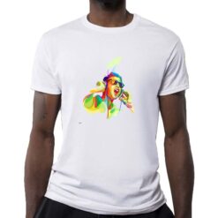 Musica in Cuffia t-shirt personalizzata uomo digitalshirt bianca