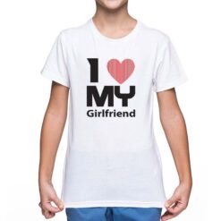 My Girlfriend t-shirt personalizzata bambino digitalshirt bianca