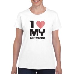 My Girlfriend t-shirt personalizzata donna digitalshirt bianco