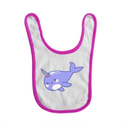 bavaglino grafica narvalo unicornoi fuchsia digitalshirt