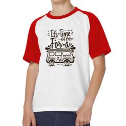 New Adventure t-shirt bicolor personalizzata bambino digitalshirt rossa