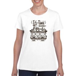 New Adventure t-shirt personalizzata donna digitalshirt bianco