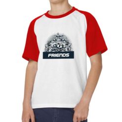 Not Friends t-shirt bicolor personalizzata bambino digitalshirt rossa