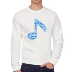 Nota Musicale felpa senza cappuccio personalizzata uomo digitalshirt bianca