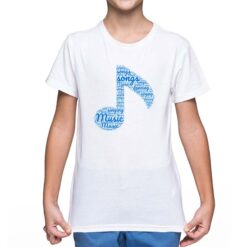 Nota Musicale t-shirt personalizzata bambino digitalshirt bianca