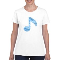Nota Musicale t-shirt personalizzata donna digitalshirt bianco