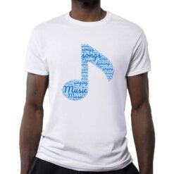 Nota Musicale t-shirt personalizzata uomo digitalshirt bianca