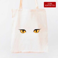 Occhi Felini shopper personalizzata digitalshirt cotone organico