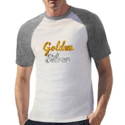 Oro e Argento t-shirt bicolor personalizzata uomo digitalshirt grigia