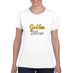 Oro e Argento t-shirt personalizzata donna digitalshirt bianco