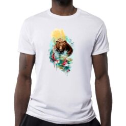 Orso Dipinto t-shirt personalizzata uomo digitalshirt bianca