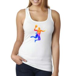 Pallacanestro Salto canottiera personalizzata donna digitalshirt bianca
