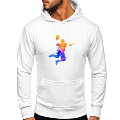 Pallacanestro Salto felpa con cappuccio personalizzata uomo digitalshirt bianca