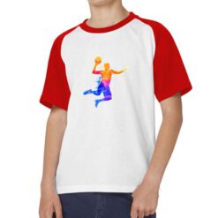 Pallacanestro Salto t-shirt bicolor personalizzata bambino digitalshirt rossa
