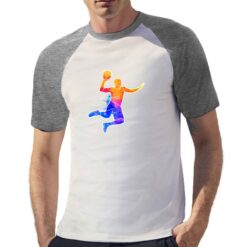 Pallacanestro Salto t-shirt bicolor personalizzata uomo digitalshirt grigia