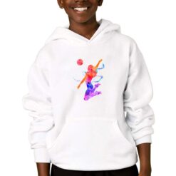 Pallavolista Schiacciata felpa con cappuccio personalizzata bambino digitalshirtbianco