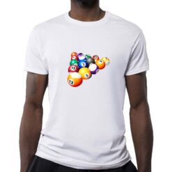 Palle da Biliardo t-shirt personalizzata uomo digitalshirt bianca
