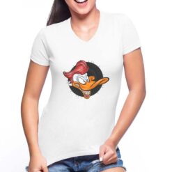 Papero t-shirt scollo a v personalizzata donna digitalshirt bianca