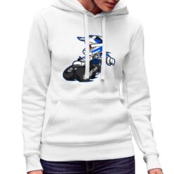 Piega Moto felpa con cappuccio personalizzata donna digitalshirt bianca.jpg