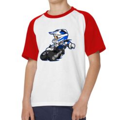 Piega Moto t-shirt bicolor personalizzata bambino digitalshirt rossa