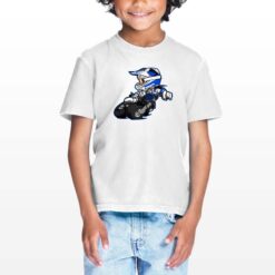Piega Moto t-shirt personalizzata bambino digitalshirt bianca