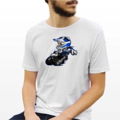 Piega Moto t-shirt personalizzata uomo digitalshirt bianca
