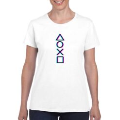 PlayStation t-shirt personalizzata donna digitalshirt bianco