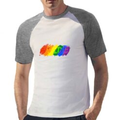 Pride t-shirt bicolor personalizzata uomo digitalshirt grigia