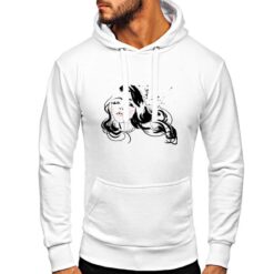 Primo Bacio felpa con cappuccio personalizzata uomo digitalshirt bianca