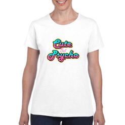 Psycho t-shirt personalizzata donna digitalshirt bianco