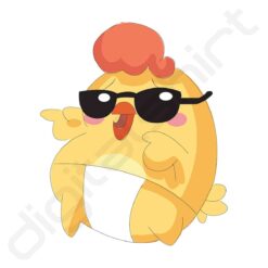 bavaglino grafica pulcino pannolino fuchsia digitalshirt