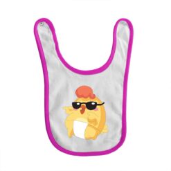 bavaglino grafica pulcino pannolino fuchsia digitalshirt