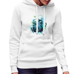 Reflex Disegno felpa con cappuccio personalizzata donna digitalshirt bianca.jpg