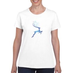 Renna Ghiaccio t-shirt personalizzata donna digitalshirt bianco