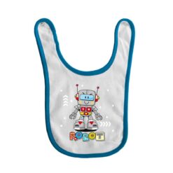 bavaglino grafica robot lettere turchese digitalshirt