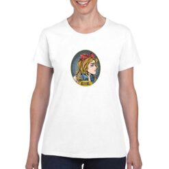 Rock and Roll Lady t-shirt personalizzata donna digitalshirt bianco