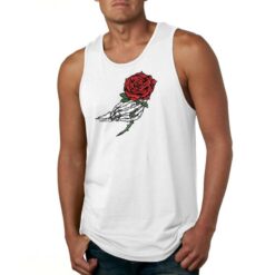 Rosa Scheletro canotta personalizzata uomo digitalshirt bianca