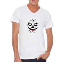 Sagoma Joker t-shirt scollo a v personalizzata uomo digitalshirt bianca