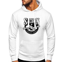 Saloon felpa con cappuccio personalizzata uomo digitalshirt bianca