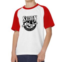 Saloon t-shirt bicolor personalizzata bambino digitalshirt rossa