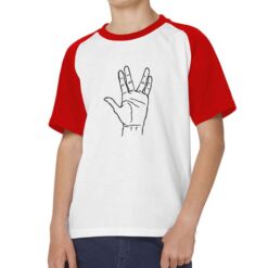 Saluto Alieno t-shirt bicolor personalizzata bambino digitalshirt rossa