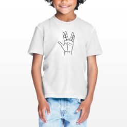 Saluto Alieno t-shirt personalizzata bambino digitalshirt bianca