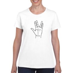 Saluto Alieno t-shirt personalizzata donna digitalshirt bianco
