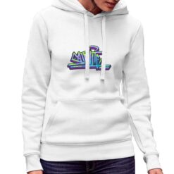 Satellite felpa con cappuccio personalizzata donna digitalshirt bianca.jpg