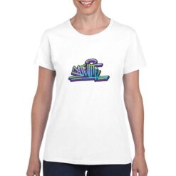 Satellite t-shirt personalizzata donna digitalshirt bianco