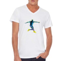 Scarpe Gialle t-shirt scollo a v personalizzata uomo digitalshirt bianca