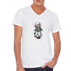 Scheletro Vespa t-shirt scollo a v personalizzata uomo digitalshirt bianca