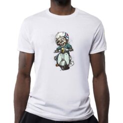 Scheletro Vespa t-shirt personalizzata uomo digitalshirt bianca