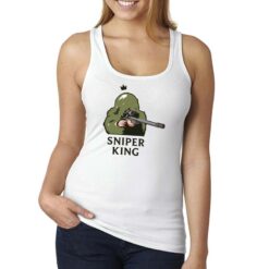 Sniper King canottiera personalizzata donna digitalshirt bianca